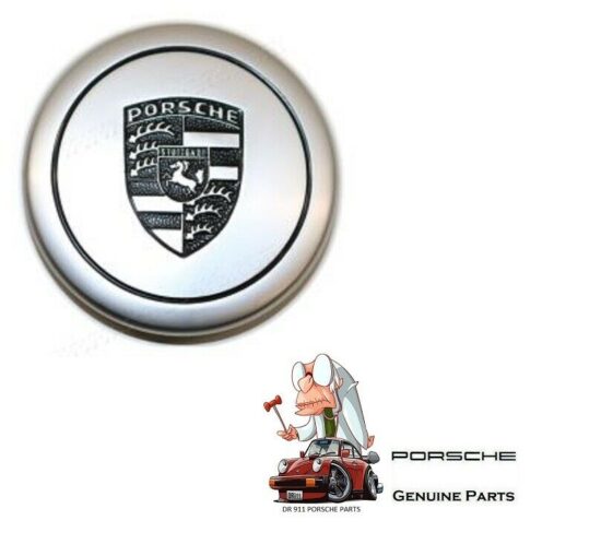 PORSCHE-WHEEL-CENTER-CAPS-GENUINE-SILVER-BLACK-CREST-PCG90103920-283788012286